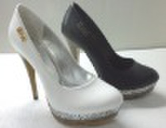 2011 high heel white ladies shoe