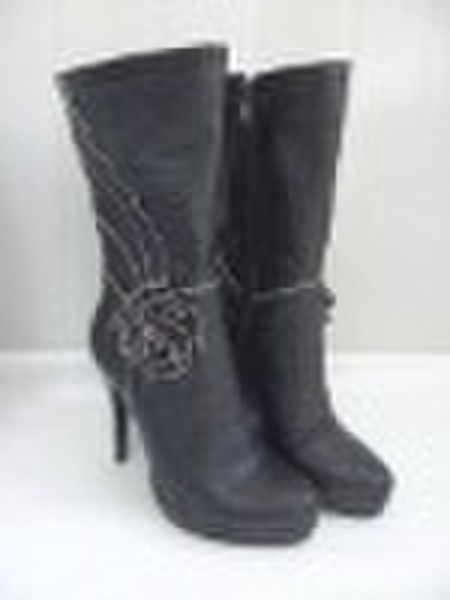 2011 fashion black lady  boot