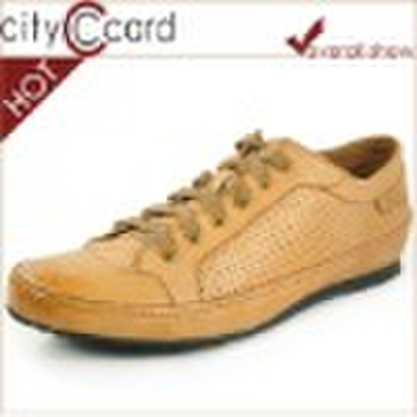 Real leather men casual shoes