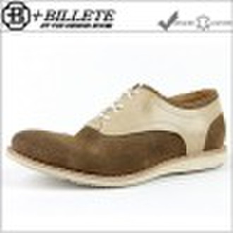 Oxford style genuine leather shoes men