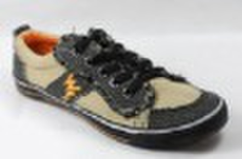 Vintage canvas shoes brown orange