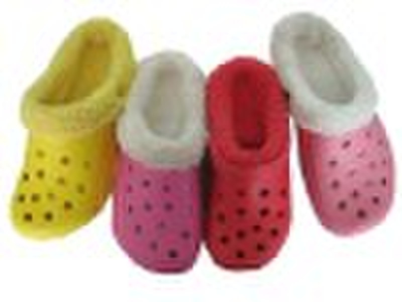 Popular fur winter warm clogs