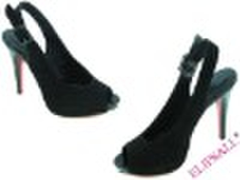 Guaranteed 100% Genuine Leather High-heeled Black