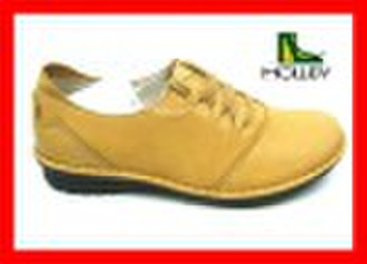 lady's casual shoes leather women shoes