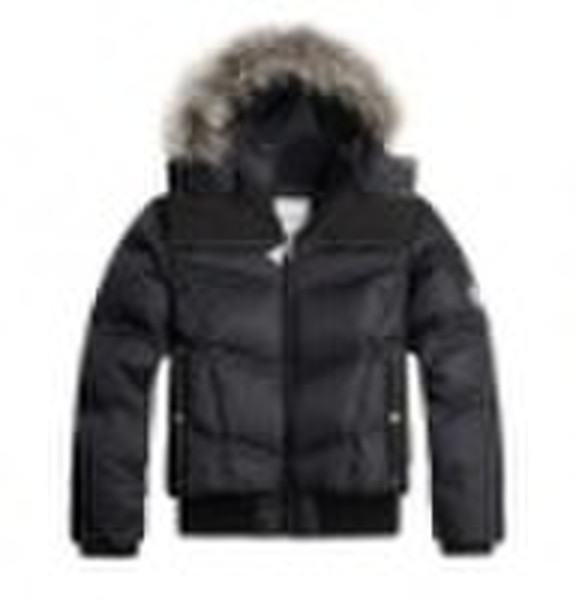 Moncler Daunenjacke mit Kapuze unten dunkelbraunen Mantel fa