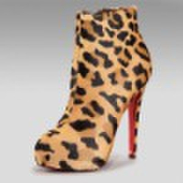 christian Louboutin Hidden-Platform Bootie leather