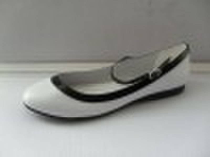 2010 white lady's casual flat shoe SF817-13