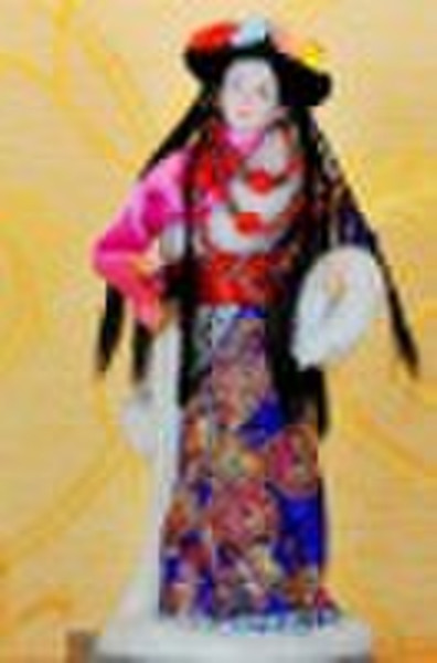 Tradition chinesischen Puppe mit Handstickerei Tuch-