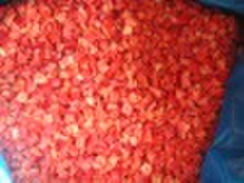 Frozen red pepper dice 10x10mm
