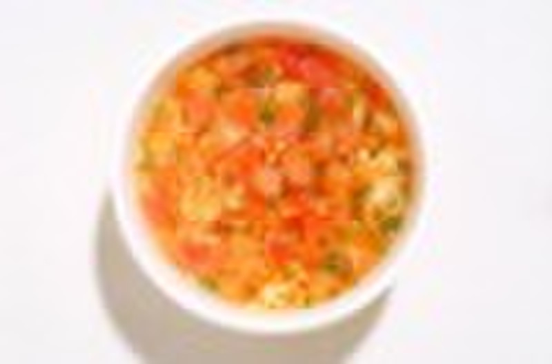 Tomaten und Ei-Suppe
