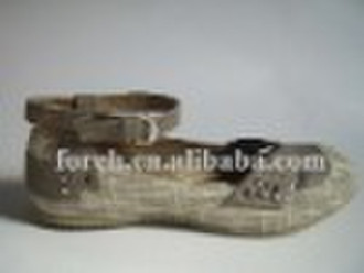 China shoe, upper in PU and fabric