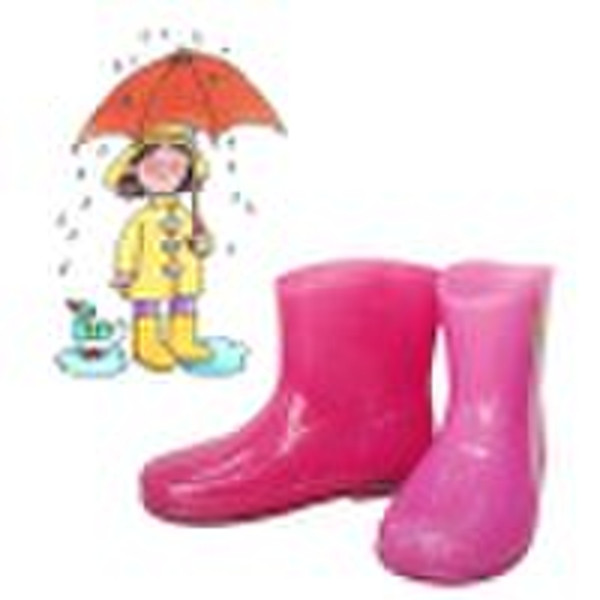 children pvc rain boots with glitter