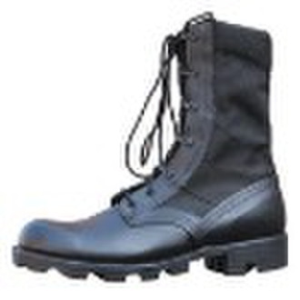 Black 10'' Jungle Boot with Panama Pattern