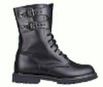 Black 8'' All Leather Military Boot with F