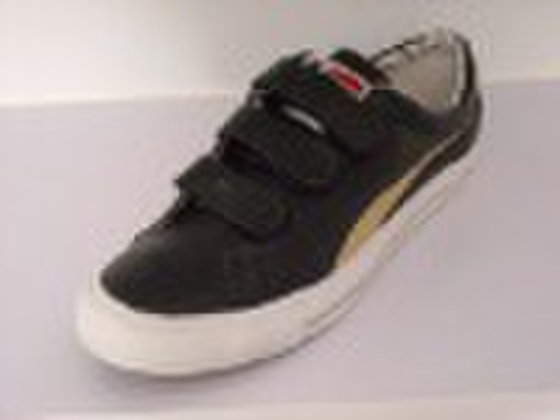 canvas casual pu shoe