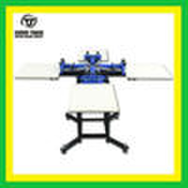 4 color 4 station screen screen printing machine f