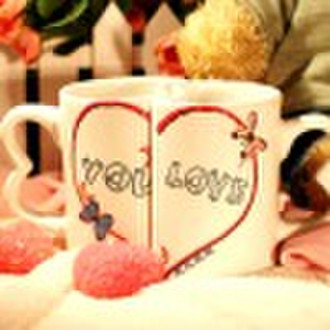 11 OZ Couple Mugs,Lover Mugs-Two Handles,Sublimati