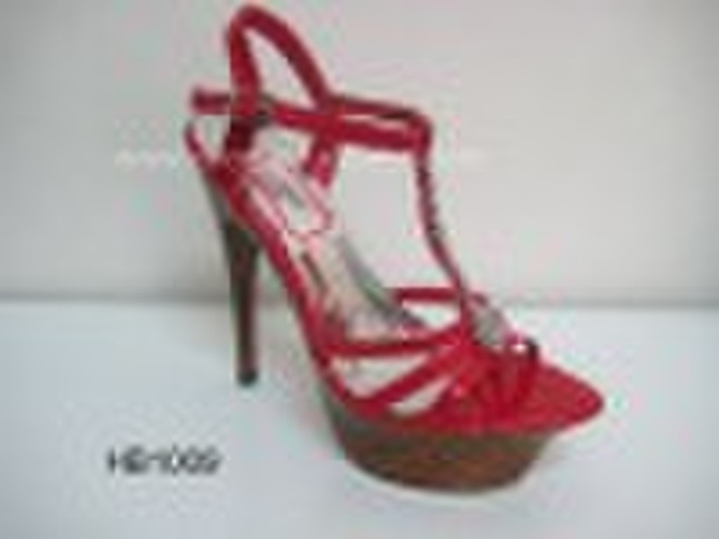 fashion high heel PU shoe HB1009