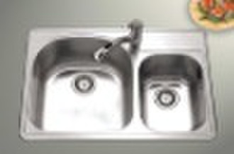 double stainless steel sink