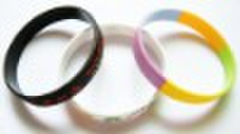 silicone rubber bracelet and silicone wristband an