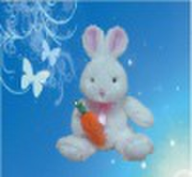 материал игрушки, плюшевые заяц с морковкой