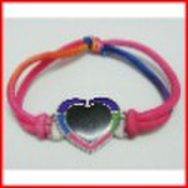 tie dye heart shaped mood bracelet