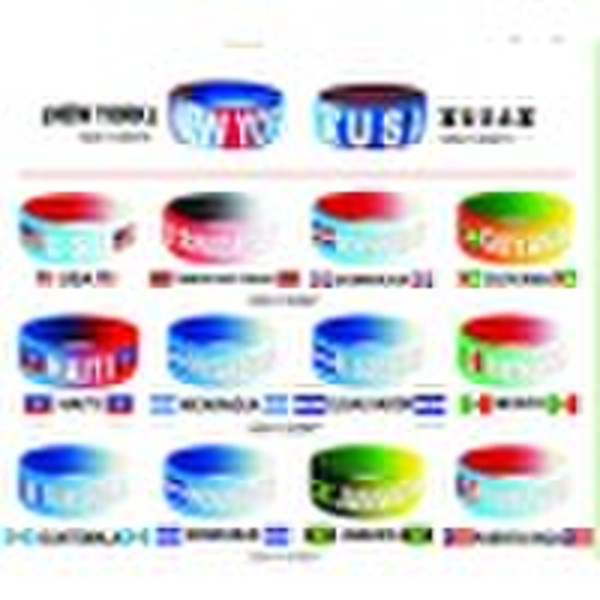 hot sell 1" debossed silicone bracelet