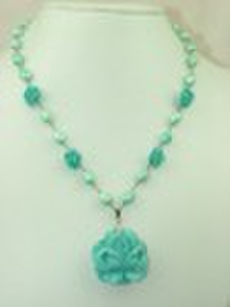 Chalk turquoise necklace