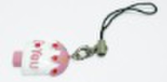 Resin emulational cell phone chain