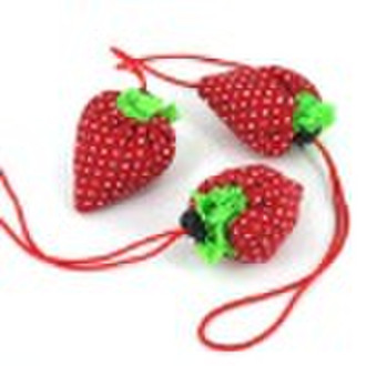 Folding strawberry shopping bag