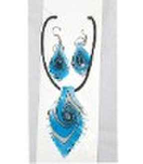 Murano glass Jewelry necklace earring set