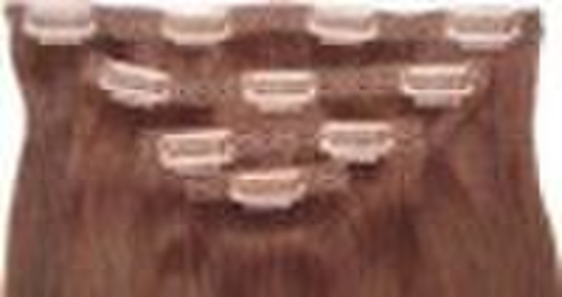 top quality  human remy hair extension clip-in hai
