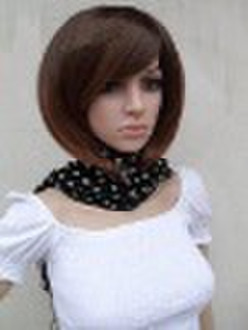 Fashion ladies` remy human hair full lace wigs