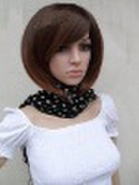 Fashion ladies` remy human hair full lace wigs