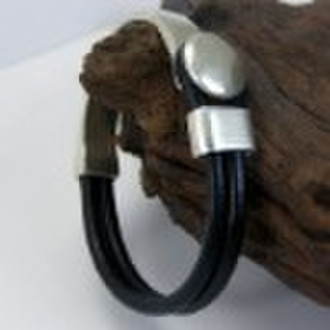 real leather bracelet /925 sterling Silver Handmad