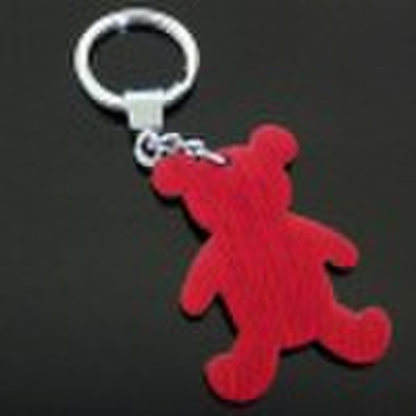 Fashion new bear leather keychains