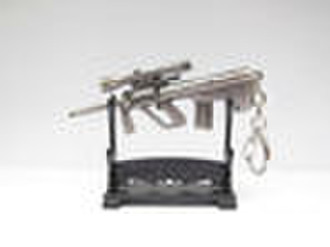 hot 3D gun shape metal keychain