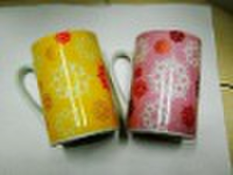 Flower pattern ceramic  mugs