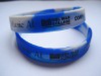 Mixed colour and Printed Silicone Bracelet