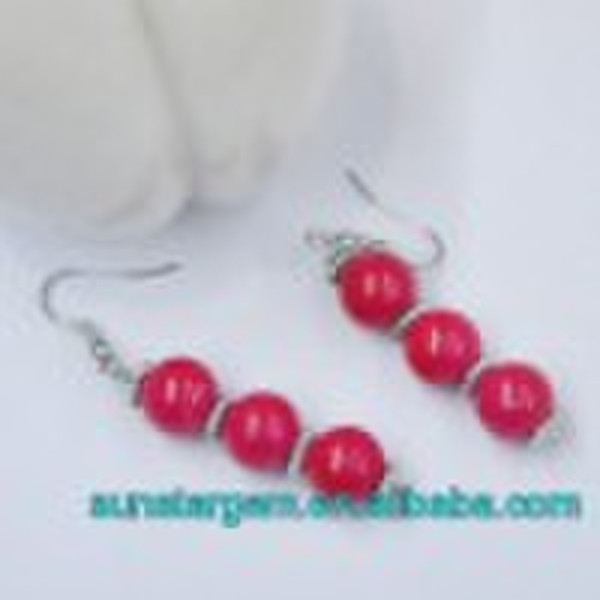 red coral earring sets