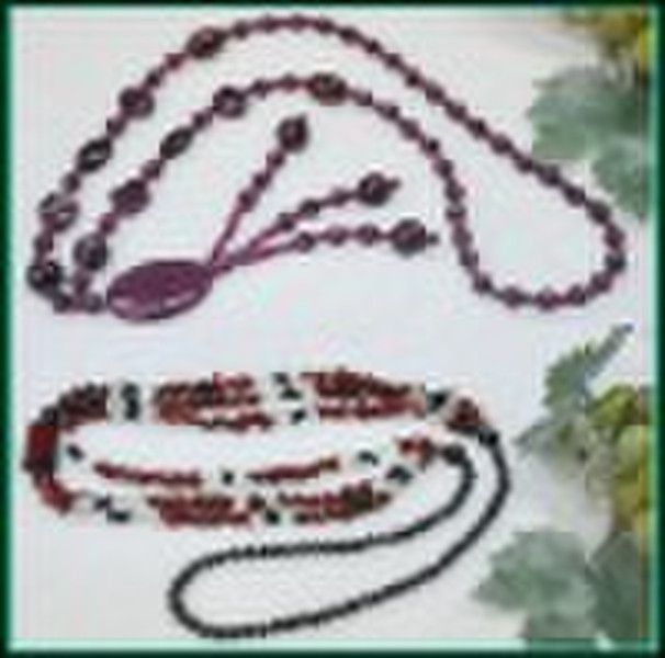 newest gemstone  necklace dyed jade and agate