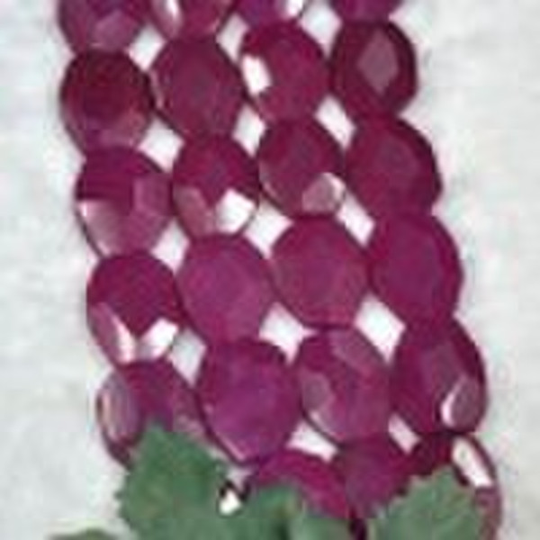 oval faceted fuchsia dyed Jade accept paypal