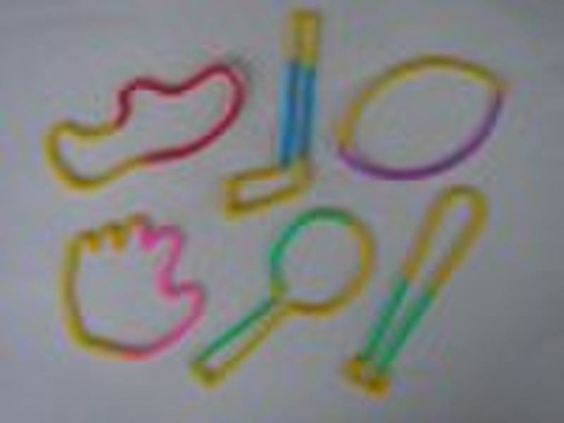 Sports shaped of color silly bands