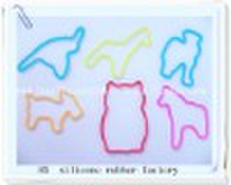 silicone rubber band animal bracelet