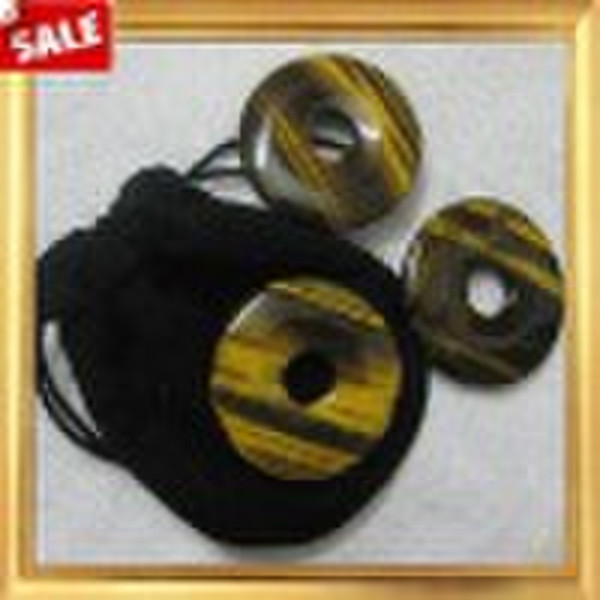 Popular gemstone donut pendant