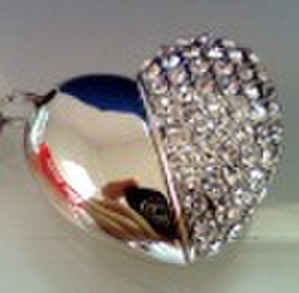 Heart-shaped fashion Rhinestone 2.0 U-Disk, USB 2.