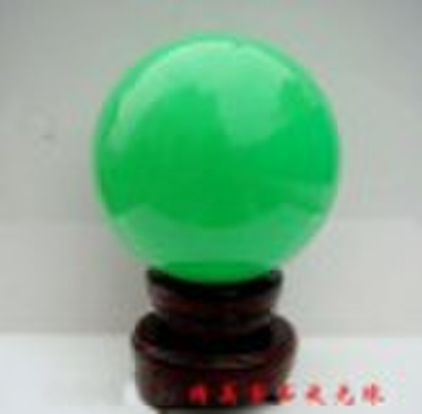 Natural Green Fluorit Crystal Ball / Kugel