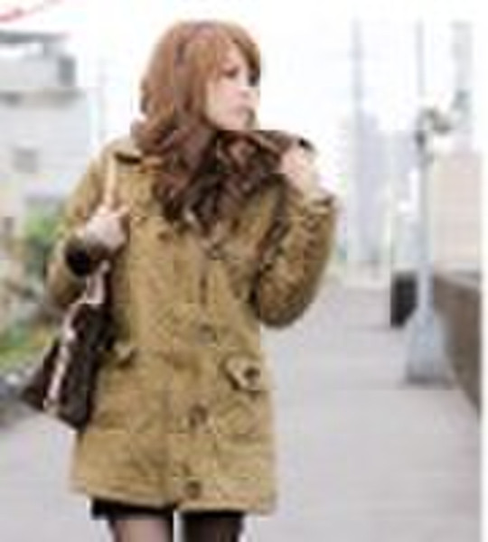 lady's fashion winter coat XTT8893-1 khaki/ bl