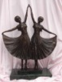 Double bronze  dancers wedding decoration