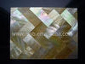 Goldenlip mother of pearl shell mosaic panel as ti